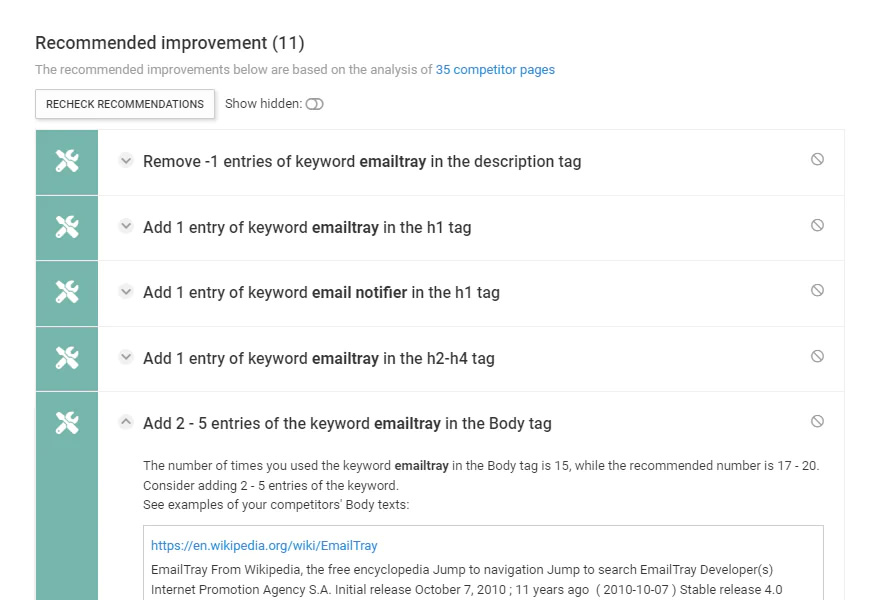 website content helper
